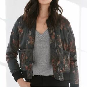 UO Silence + Noise Floral Utility Bomber Jacket
